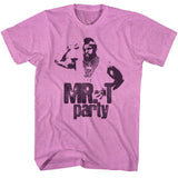Mr. T - Party - American Classics - Heather Purple Adult Short Sleeve T-Shirt