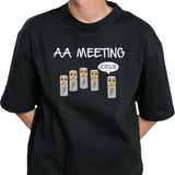 Aa meeting my name is john and Iâ€™m a battery shirt