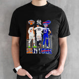 Aaron Judge Jalen Brunson And Josh Allen New York City Sports Teams Signatures Shirt