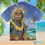 Albert Einstein Chilling On The Beach Hawaiian Shirt