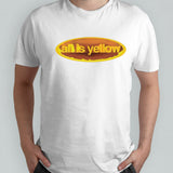 All is yellow 3d box set logo shirts