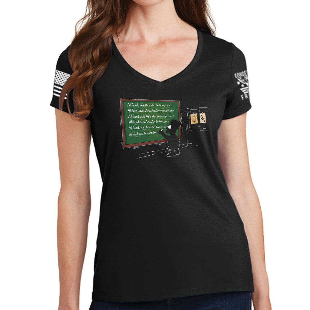 Ladies All Gun Laws Are An Infringement V-Neck T-shirt Style001