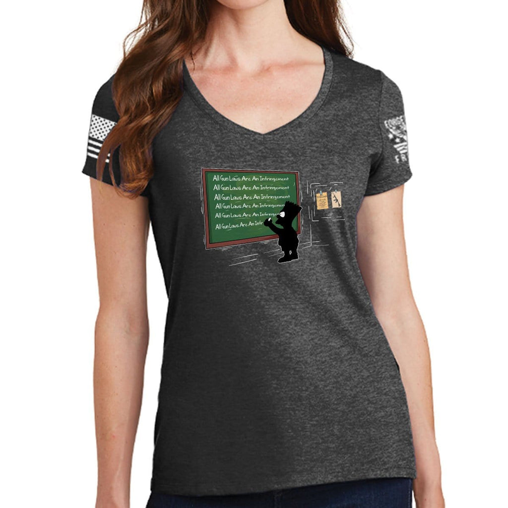 Ladies All Gun Laws Are An Infringement V-Neck T-shirt Style001