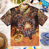 Amazing Skull Motorcycle Racing Hawaiian Shirt 9959