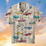 Amazing Vintage Muscle Car On Route Hawaiian Shirt