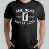 Americaâ€™s Great Lake Lake Michigan The Only 100 American Great Lake Text Shirt