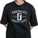 Americaâ€™s Great Lake Lake Michigan The Only 100 American Great Lake Text Shirt