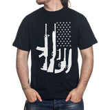American Flag Guns Mens T-shirt Style001