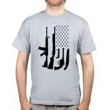 American Flag Guns Mens T-shirt Style001