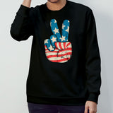 American Flag Peace Sign Hand 4th Of July Patriotic shirt