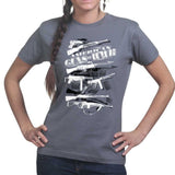 American Guns of WWII Ladies T-shirt Style001