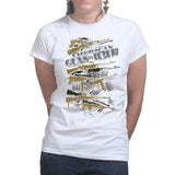 American Guns of WWII Ladies T-shirt Style001