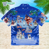 American flag and Santa Hawaii shirt 3813