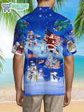 American flag and Santa Hawaii shirt 3813