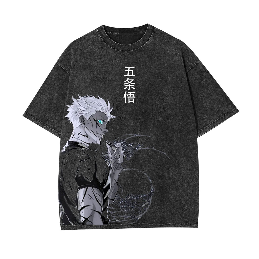 ANIME GOJO ANIME INSPIRED VINTAGE TEE-[FRONT]