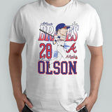 Atlanta Braves Matt Olson Caricature Baseball Shirt