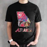 Atlanta Map Sports Teams Logo Shirt