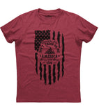 Land Of the Free Because Of the Brave 1776 Don't Tread On Me Snake American Flag Patriotic T-Shirt (O)