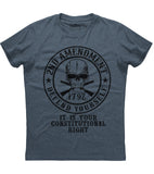 2nd Amendment 1792 Defend Yourself It Is Your Constitutional Right Skull Guns Patriotic T-Shirt (O)