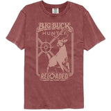 Big Buck Hunter - Monochrome Target - American Classics - Red Solid Adult Short Sleeve Comfort Color T-Shirt