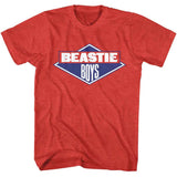Beastie Boys - Logo - American Classics Officially Licensed - Red Heather Adult Short Sleeve T-Shirt