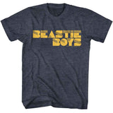 Beastie Boys - Boroughs Logo - American Classics Officially Licensed - Navy Heather Adult Short Sleeve T-Shirt