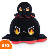 TeeTurtle Big Reversible Octopus Plushie (Red + Black)