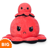 TeeTurtle Big Reversible Octopus Plushie (Red + Black)