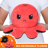 TeeTurtle Big Reversible Octopus Plushie (Red + Black)
