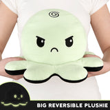 TeeTurtle Big Reversible Octopus Plushie (Green Glow + Black)