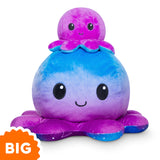 TeeTurtle Big Reversible Octopus Plushie (Galaxy + Blue Gradient)