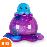 TeeTurtle Big Reversible Octopus Plushie (Galaxy + Blue Gradient)