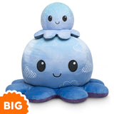 TeeTurtle Big Reversible Octopus Plushie (Cloud Sky + Starry Sky)