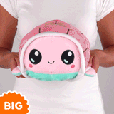 TeeTurtle Big Reversible Turtle Plushie (Aqua + Pink)