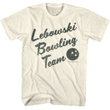 The Big Lebowski - Bowling Team - American Classics - Solid Off-White Adult Short Sleeve T-Shirt