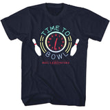 The Big Lebowski - Time To Bowl - American Classics - Solid Blue Adult Short Sleeve T-Shirt