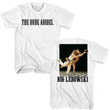 The Big Lebowski - The Dude Abides - American Classics - White 2-Sided Adult Short Sleeve T-Shirt
