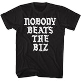 Biz Markie - Nobody Beats The Biz - American Classics - Solid Black Adult Short Sleeve T-Shirt