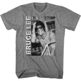 Bruce Lee - Casual Smiling 2 - Short Sleeve - Heather - Adult - T-Shirt