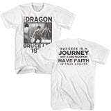 Bruce Lee - The Dragon 1973 - American Classics - Solid White Adult Short Sleeve T-Shirt