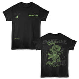 Bruce Lee - Dragon - Officially Licensed - Black Solid 2-Sided Print Adult Short Sleeve T-Shirt