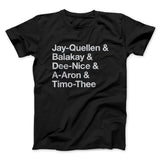 Substitute Teacher Names Men/Unisex T-Shirt