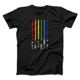 Lightsaber Color Rainbow Funny Movie Men/Unisex T-Shirt
