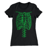 Green Spinal Skeleton Women's T-Shirt