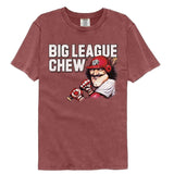 Big League Chew - Vintage Moustache - American Classics - Solid Red Adult Short Sleeve Comfort Color T-Shirt