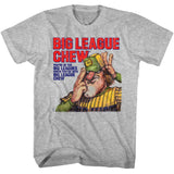 Big League Chew - Pitcher Slogan - American Classics - Solid Gray Adult Short Sleeve T-Shirt