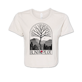 Womens Rose Landscape Crop T-shirt