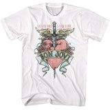 Bon Jovi - Love A Bad Name - American Classics - Solid White Adult Short Sleeve T-Shirt