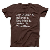 Substitute Teacher Names Men/Unisex T-Shirt
