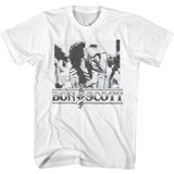 Bon Scott - Singing With Microphone - Short Sleeve - Adult - T-Shirt